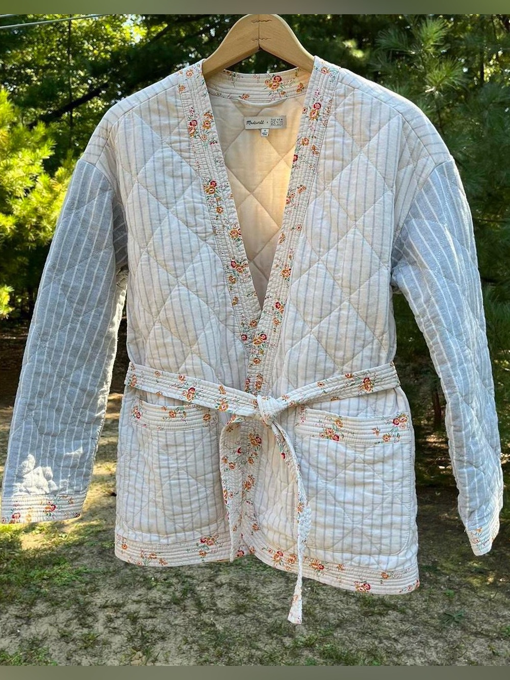 2019 Madewell x The New Denim Project Cotton Patchwork Quilted Jacket S Fall